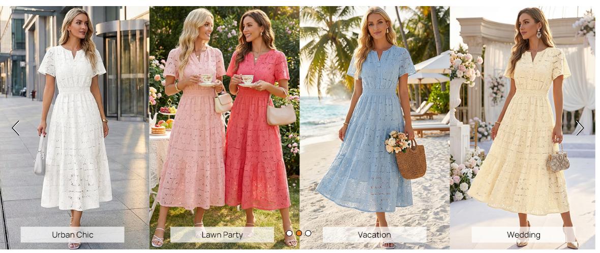 MEROKEETY Women's Spring Summer Floral Maxi Dress 2026 Boho Eyelet Hollow Out Lace Short Sleeve A Line Tiered Flowy Dresses MEROKEETY Women's Spring Summer Floral Maxi Dress 2026 Boho Eyelet Hollow Out Lace Short Sleeve A Line Tiered Flowy Dresses