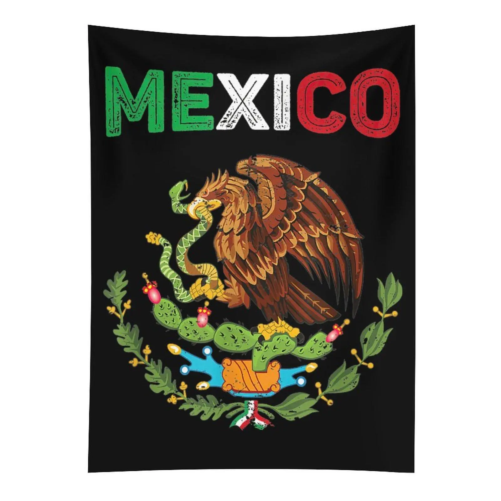 Vintage Mexico Flag Wall Tapestry - Patriotic Home Decor Accessories for Bedroom, Living Room Use