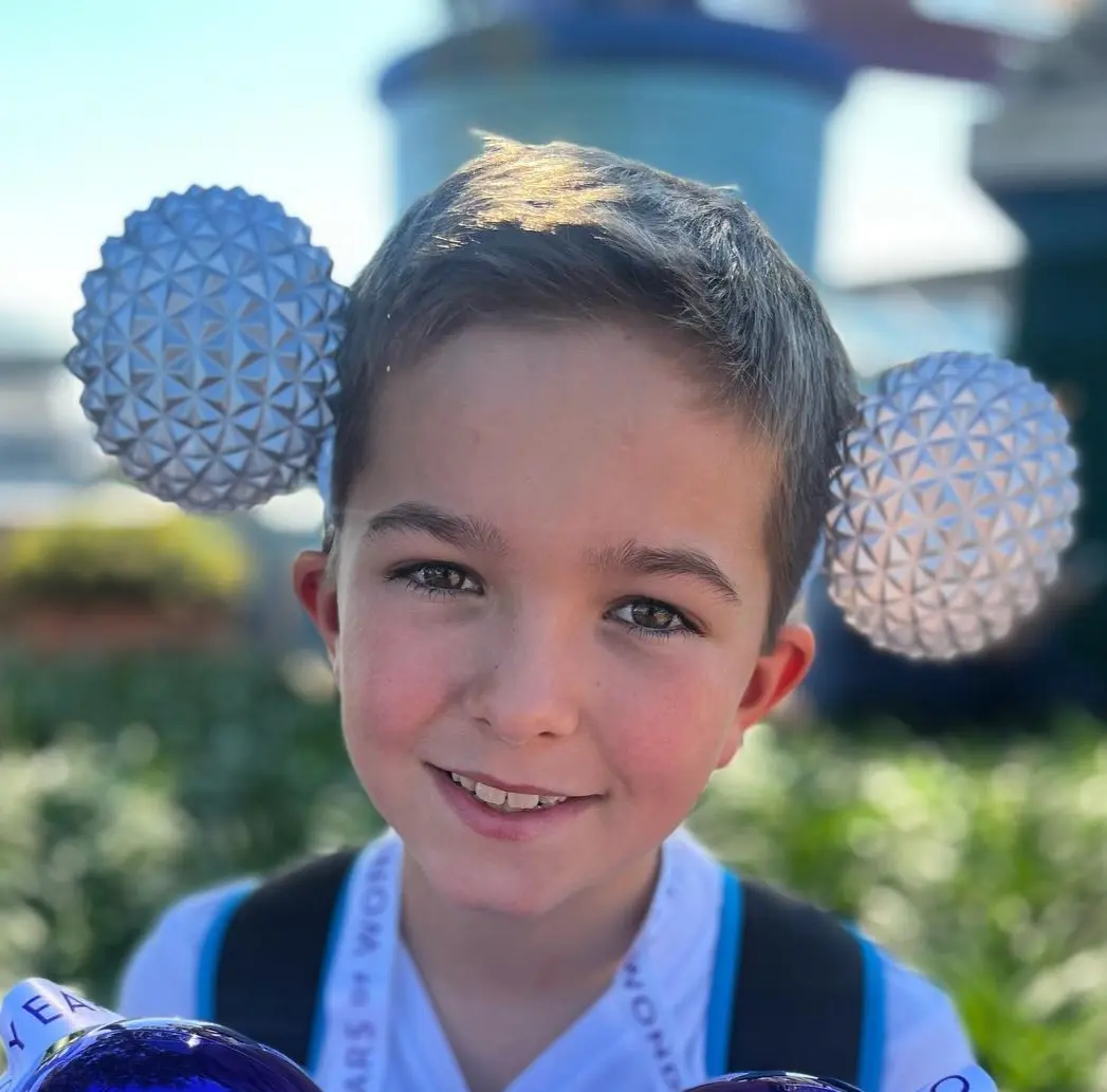 DreamEars EPCOT Silver Ears, Theme Park Mouse Ears, Light Up, Men, Women, Boys, Girls, Adult, Teen, Child, Extreme Flex Headband