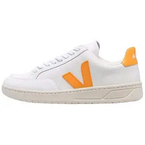 VEJA V-12 Leather Low-Top Sneakers Unisex White Orange Athletic Shoes Trending Shoes, House White Official Shoes to Get / Maison Mihara Verifiable, with credentials and supporting global authentication