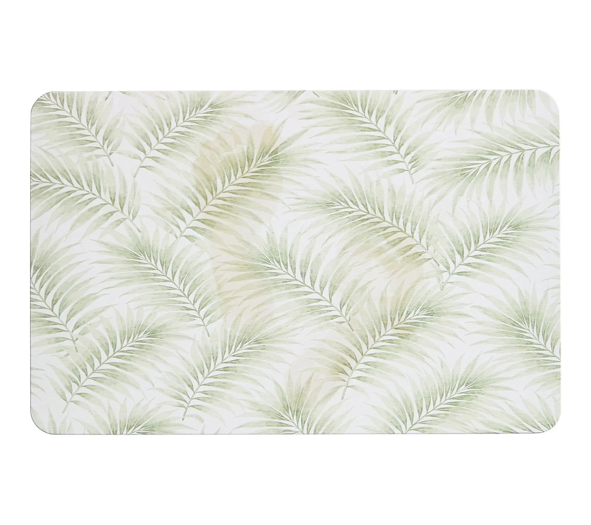 VCNY Home Green Carved Palms Diatomite Stone Bath Mat