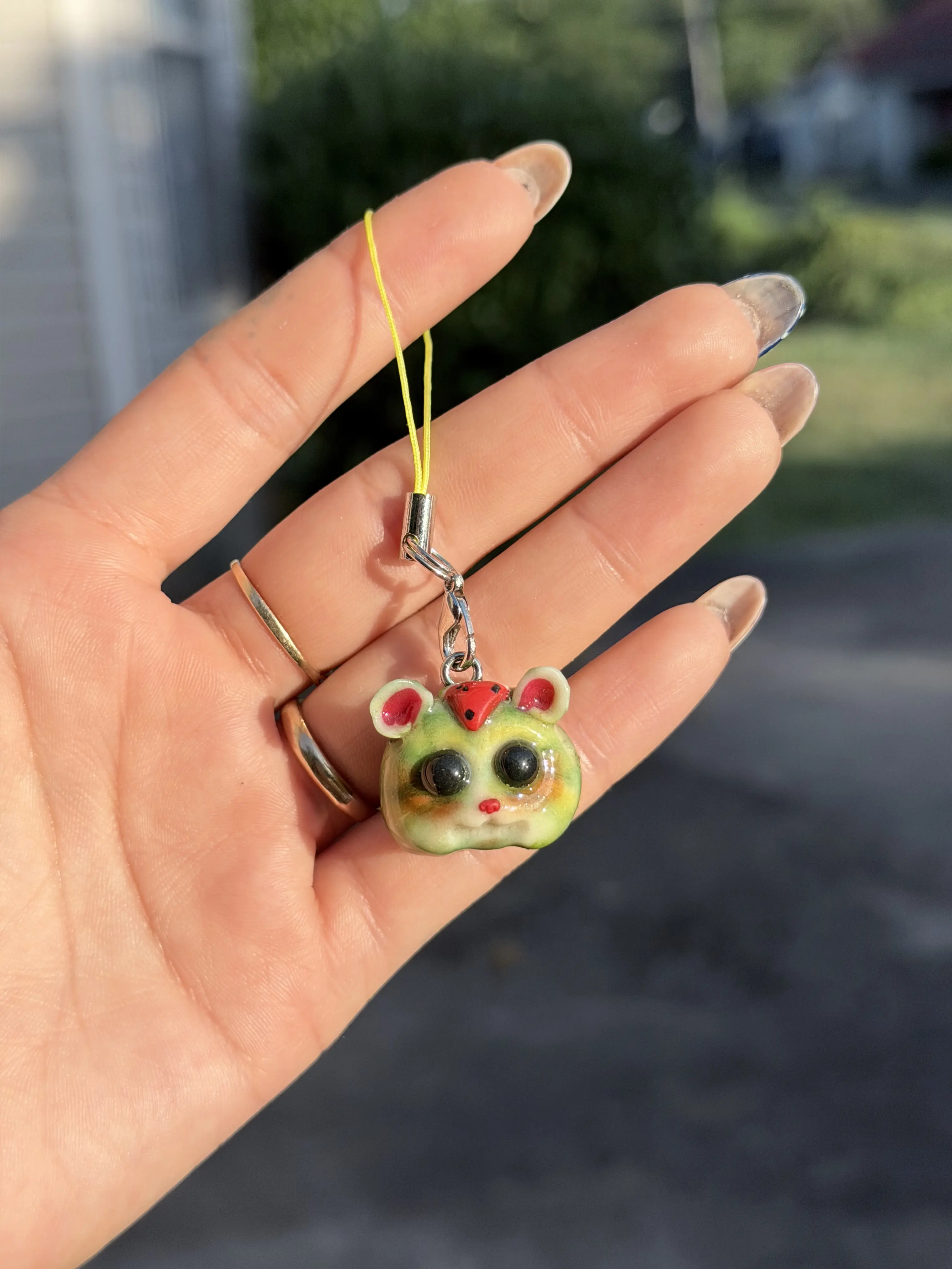 Watermelon Hammy phone charm