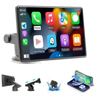 QPJ2026 Upgraded Wireless Carplay Audio with Suction Cup & Rear Camera, High-Pitched Speaker, Bluetooth, Convenient Accessory for All Models