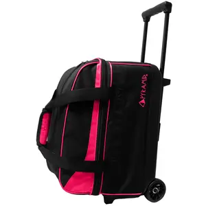 Pyramid Prime Double Roller Bowling Bag (Black/Hot Pink)