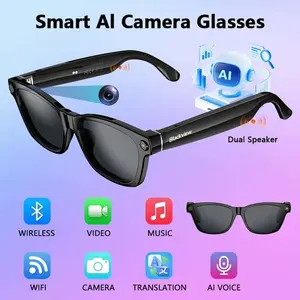 Smart Glasses With Camera For Vlogging 4K Video Stabilization Real-Time AI Translator Photochromic Lenses