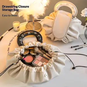 Waterproof Travel Makeup Bag Set, Drawstring Closure Storage Pouches, Portable Organizer Bags for Toiletries & Accessories