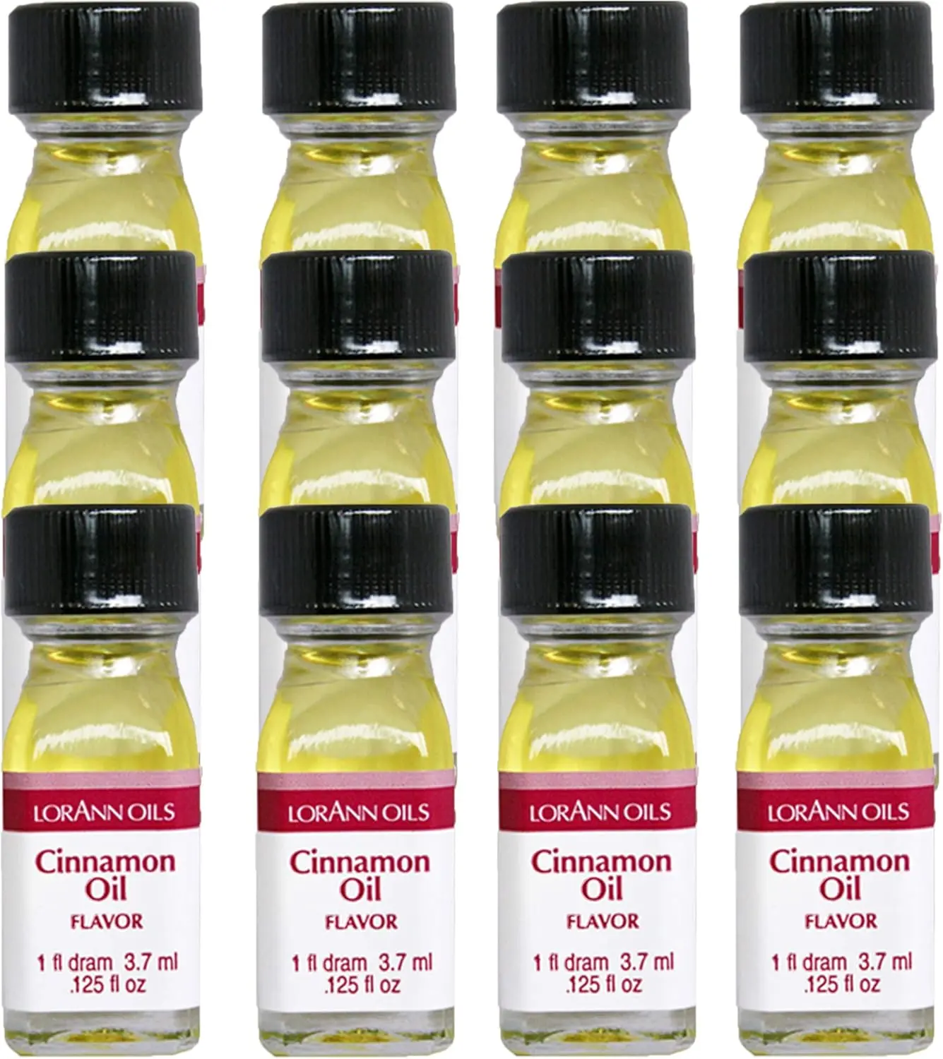 LorAnn Cinnamon Oil SS Flavor, 1 dram bottle (.0125 fl oz - 3.7ml) 12 pack