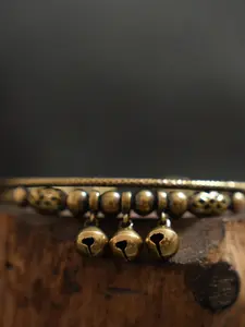 Geometric Diamond Cuff Bracelet with 3 Bells, Copper Bracelet, Unique Design, Perfect Gift for Her, Stylish Accessory for Everyday Wear, Beaded Bracelet, Bead Bracelets, Copper Chain Bracelet