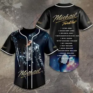 Michael Jackson Apparel Baseball Jersey, King of Pop Jersey, Unisex Streetwear Shirt for Men for Women