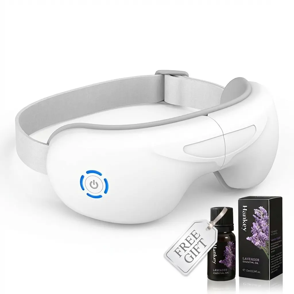 eye riszen Heated Bluetooth Eye Massager  1 box of foldable eye massage tools 3 modes Top Valentine's Day gift choice Portable eye care device For men and women Bluetooth Facial Therapy