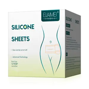 Elaimei Silicone Gel Sheets Roll- Reusable Silicone Tape Skincare Adhesive