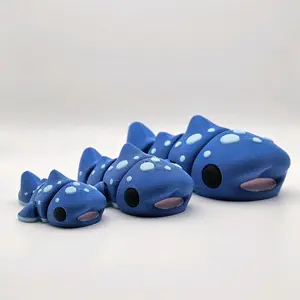 3D Printed Articulating Whale Shark Figurine Great Gift and Desk Figure