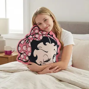 BETTY BOOP Shaped Decorative Pillow - Double-Sided Vibrant Print Soft Cartoon Character Hugging Cushion, Vintage Retro Throw Pillow for Sofa Bed, Camping Gift for Fans (Sports & Outdoor Sleeping Gear)