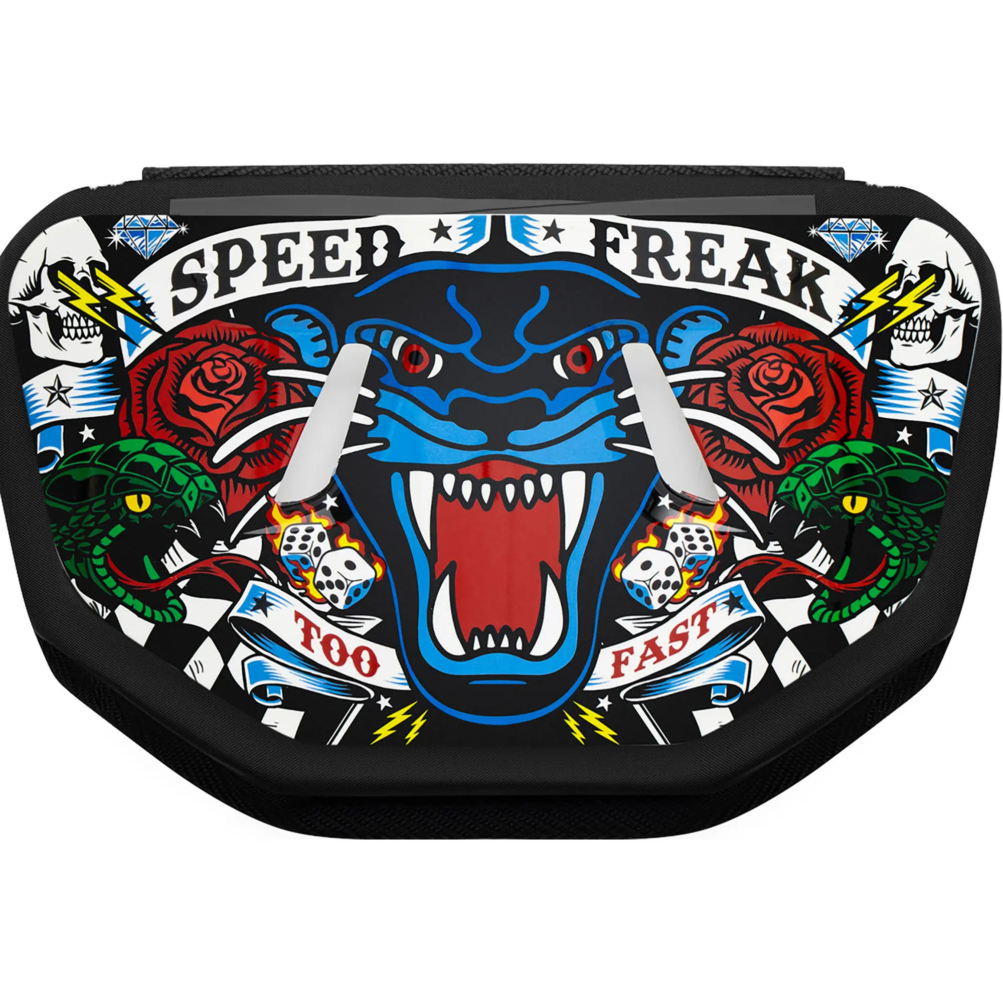 Battle Sports Speed Freak Chrome Protective Football Back Plate - Multicolor Football Equipment