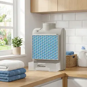 Gray Indoor Dryer Vent 2026 New Upgraded, Dryer Vent Box With Stainless Steel Screen Filter, Enhanced Air Quality Water Drawer System, Plus 6 Extra Polyester Filters for Electric Clothes Dryers