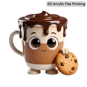 Cute Coffee Cup Pattern Magnet, Fun Gift for Food and Coffee Lovers, Decorative for Fridge, Mailbox, Door Frame, Furniture, Healing Cartoon Design