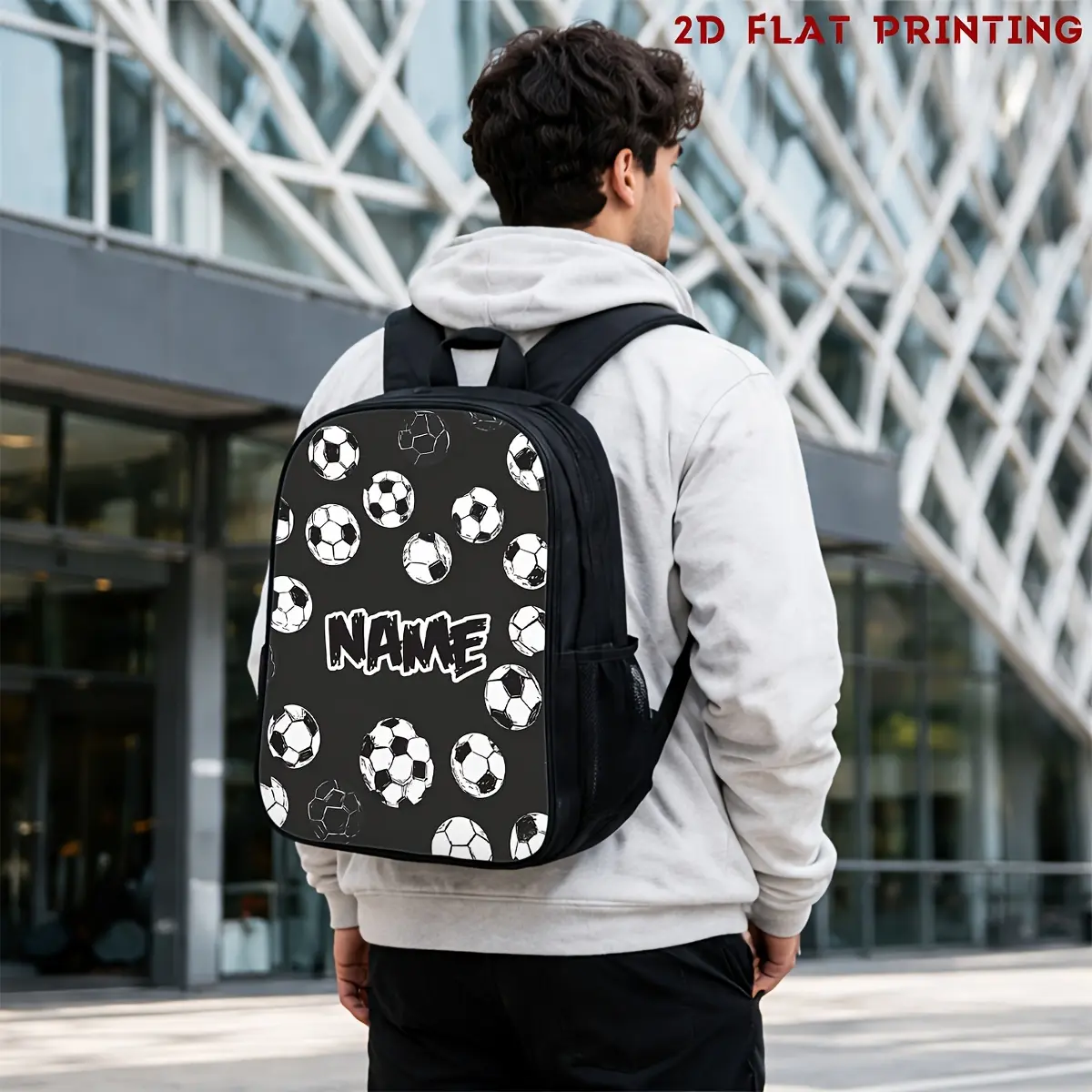Personalized backpack with name text logo, suitable for boys and girls' day backpacks, suitable for school, travel, work and daily carrying, specially customized for learning, travel, commuting and daily life, suitable for customized gifts in any occasion