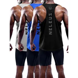 NELEUS Fitness Men's 3 Pack Dry Fit Y-Back Muscle Tank Top Athletic Training Apparel Yoga Sports Vest SpringStatements