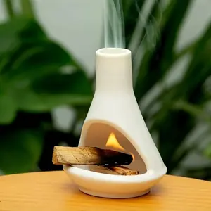 Ceramic Cone Incense Burner, Elegant Aesthetic Aromatherapy Stove, Ideal for Yoga Meditation, Holiday Gift, Halloween Christmas Decor