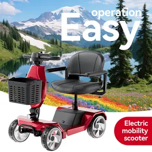 HOMYKING Foldable Electric Scooter – 300 lbs Capacity, Lightweight & Portable Mobility Scooter for Adults with Detachable Basket & Charger