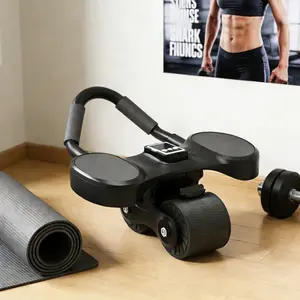 Automatic Rebound Ab Workout Equipment - New Ab Roller Wheel with Timer & Knee Mat, Elbow Support for Women Men Core Training