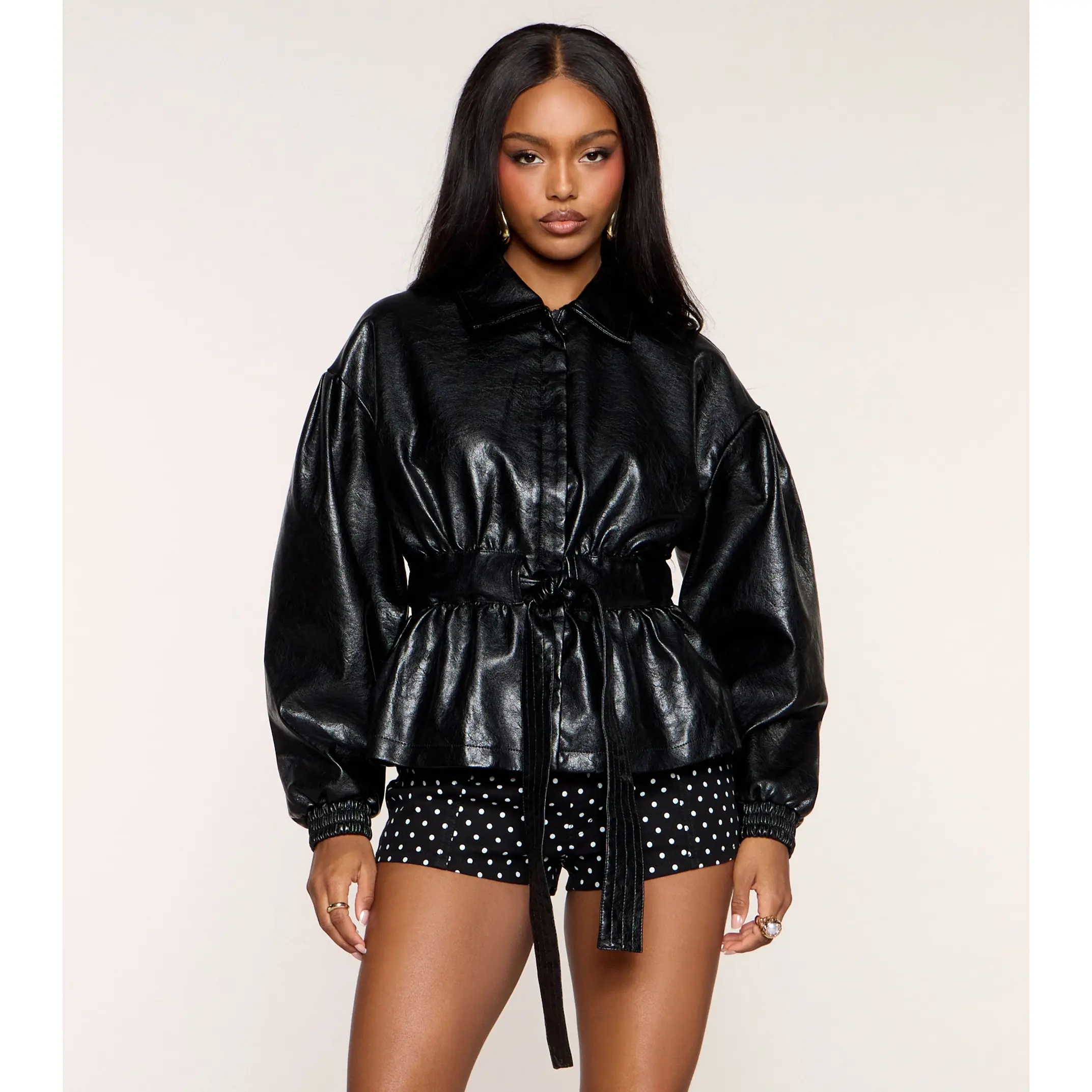 City Streets Belted Crop Trench Coat