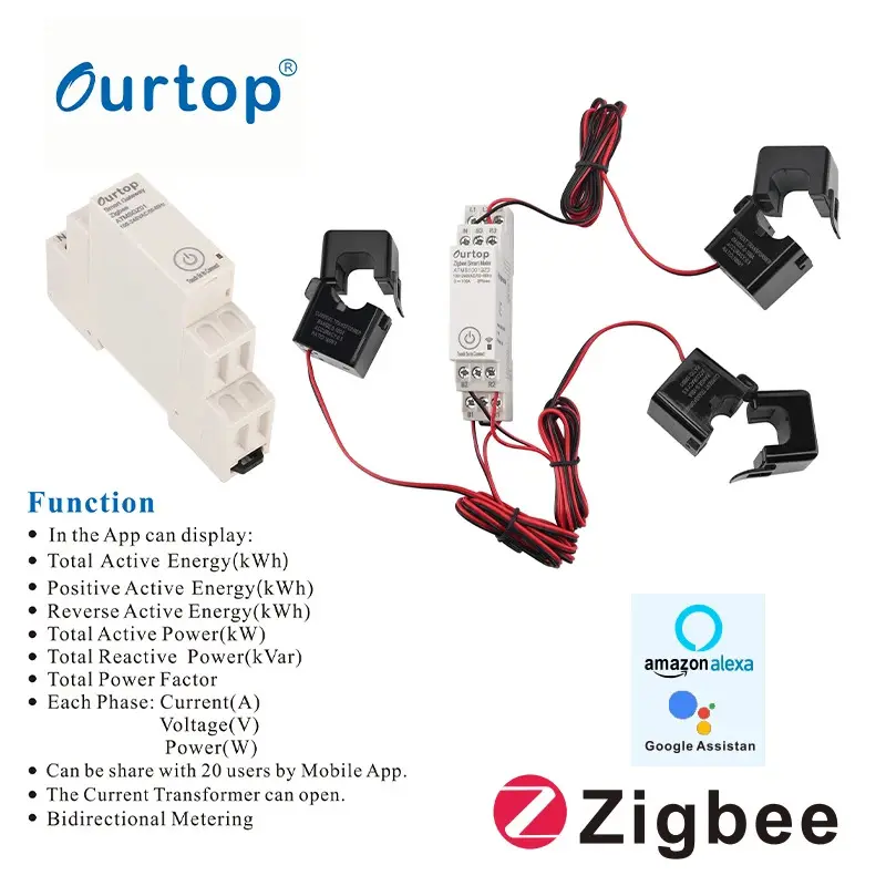 Tuya Wireless Zigbee Bridge Smart Home Din-Rail Zigbee Gateway Hub Remote Control for Alexa Google ATMS10013Z3 ATMsGZ01 Suit