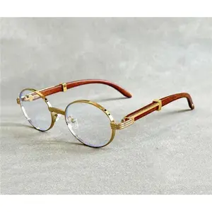 Retro Oval Men Sunglasses UV400 Luxury Eyewear Clear Lens Fashion Brand Designer Shades UV400 Protection for Men and Women