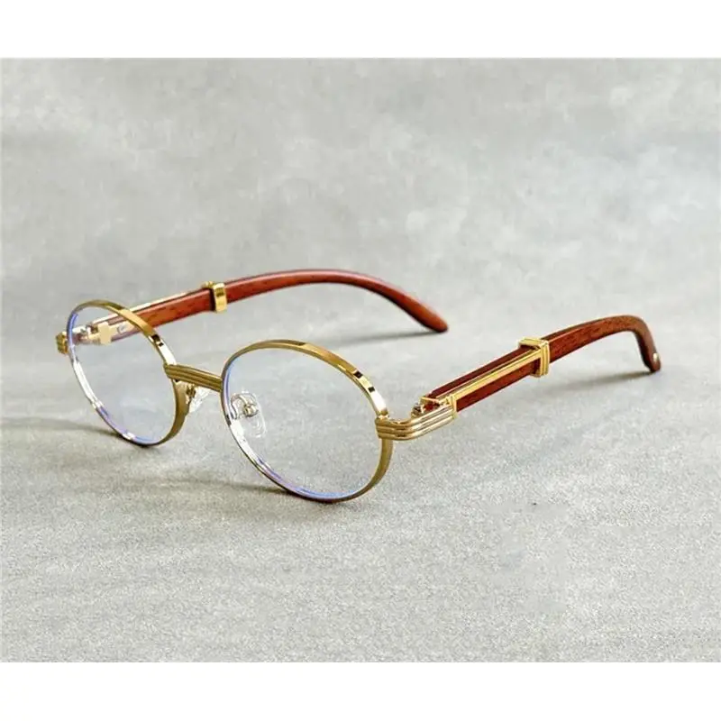 Retro Oval Men Sunglasses UV400 Luxury Eyewear Clear Lens Fashion Brand Designer Shades UV400 Protection for Men and Women