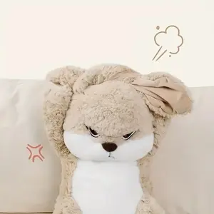 Cute Large Plush Bunny Toy, Huggable Stuffed Animal, Soft Polyester Filling, & Hair, Perfect Soft Cuddly Gift for Kids, Birthdays, Weddings, Holidays