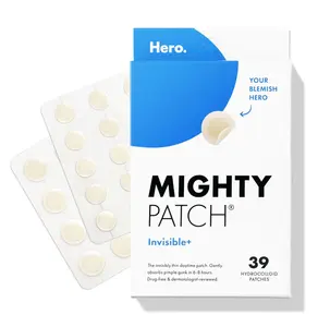Hero Mighty Patch Invisible+ Patch - Daytime Hydrocolloid Acne Pimple Patches, 39 CT