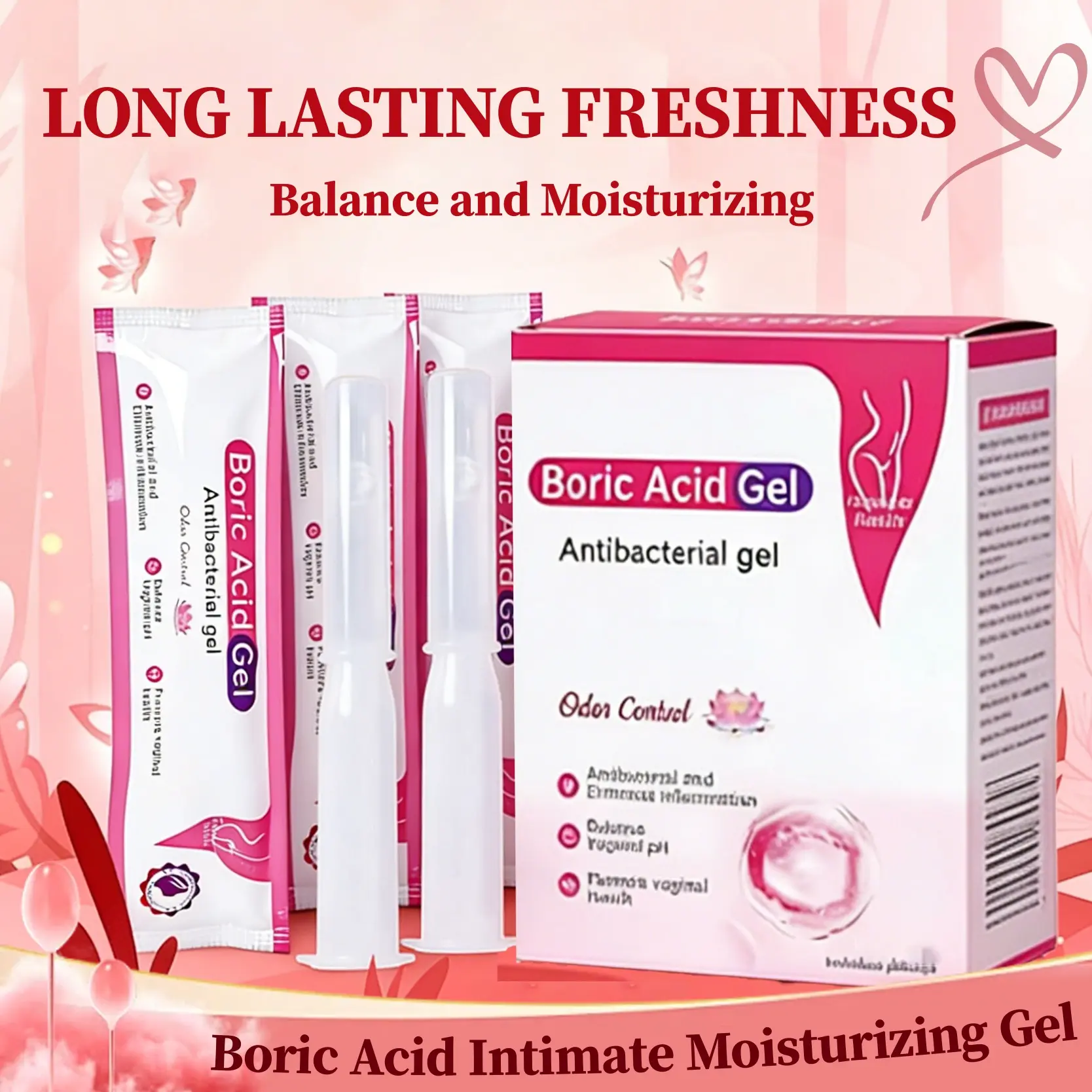 Women’s Intimate Health Antibacterial Gel - Daily Private Part Care with Gentle Formula, Easy Application, Odor Control, Itching Relief, pH Balance, Yeast Infection Treatment