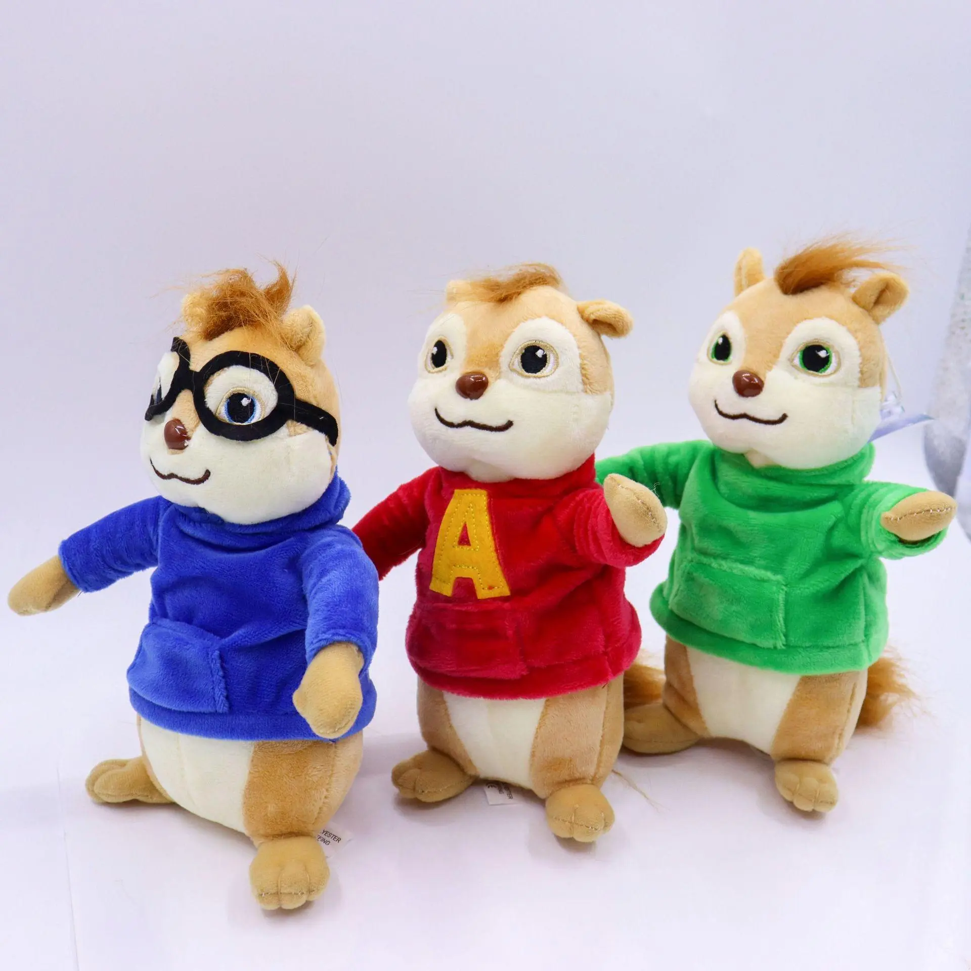 1pcs 20cm Unisex Game Alvin and the Chipmunks Kawaii Fluffy Plush Toy, Classic Novelty Stress Relief Stuffed Animal, No As Picture Christmas Gift for Children