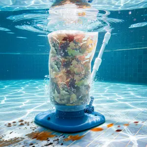 Cordless Pool Leaf Vacuum Rechargeable with Telescopic Pole, 83GPM Suction - Pool Skimmer for Inground & Above Ground Pools with 6.6Gal Bag
