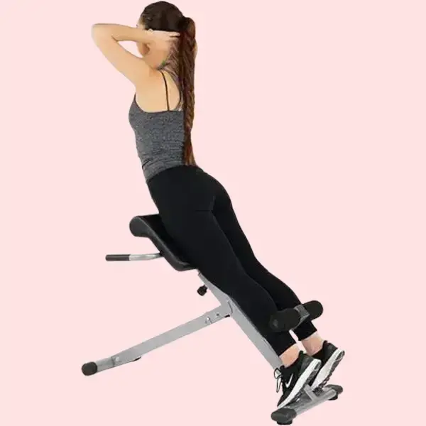 Adjustable Back Extension Machine - Standalone Home Gym Equipment, Core Workouts, Lower Back Strength Training, Focused Workout for Back Muscles