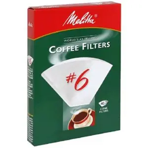 Melitta No.6 White Conical Shape Coffee Filters, 40-Count Pack, Standard Size, Universal Fit for Camp Kitchen Coffee & Tea Use (Sports & Outdoor Camping & Hiking Essential)