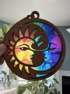 Sun and Moon Suncatcher for Sunny Window