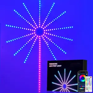 Firework LED Lights, 14 count Firework LED Strip Lights, DC 5V  RGBIC Dream Color Changing  Lights, APP and Remote Control, Music Sound Sync Strip Light for Bedroom, Party, Festival