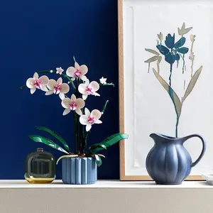 Building Blocks Orchid Bouquet Building Blocks Bonsai Plant Model Bricks Romantic DIY Home Toys Children's Gifts