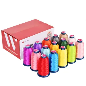 4000m*15colors Richword 108D/2 40wt Polyester Embroidery Thread / Sewing Thread
