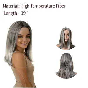 Women's Long, Layered Wavy Wig — Silver-Gray Realistic Natural-Look Wig