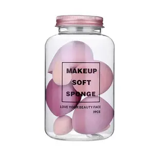 7-piece professional makeup sponge set facial makeup egg powder puff tool Non-latex material, soft, skin-friendly and high resilience Universal foundation cream concealer patting tool Multi-faceted design for wet and dry use