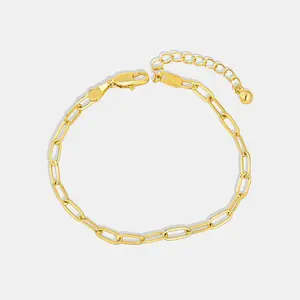 EAMTI Paperclip Chain Adjustable Bracelet for Women