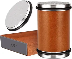 Rolling Knife Sharpeners Kit, Work Sharp Knife Sharpener Tool with Diamonds for Steel, Kitchen Roller Knife Sharpening Set with 15 & 20 Degree Magnetic Angle Knives Blade