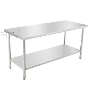 72x30x35 Inch Stainless Steel Table, NSF Heavy Duty Worktable with Adjustable Undershelf, Commercial Metal Prep Table for Kitchen, Restaurant, Home, Hotel, Workstation,Multiple Size