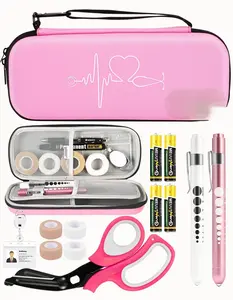 15 pcs Stethoscope Case Kits, Perfect Nurse Gift Include Stethoscope Case Penlights Medical Scissor Bandage Wraps Badge Holders for Nurse Student