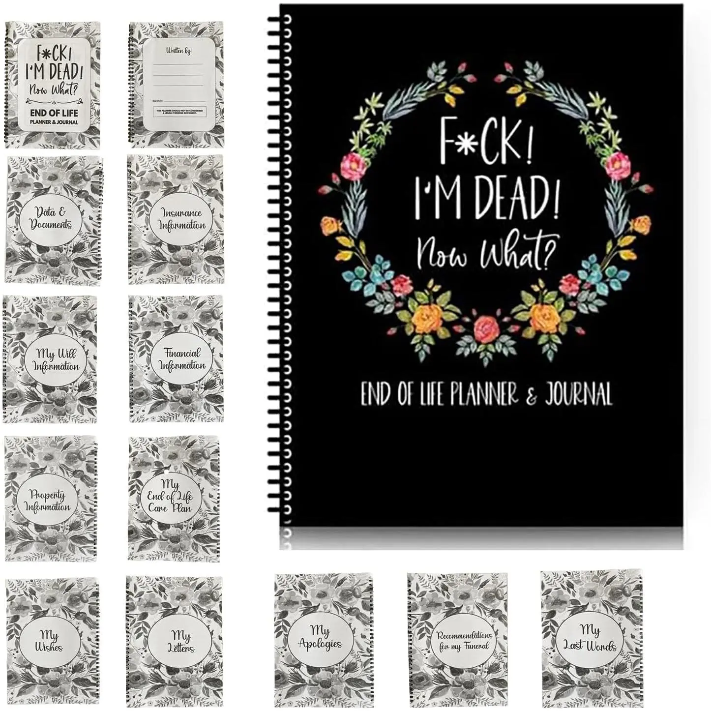 End of Life Planner Organizer Binder - Funny Workbook, I'M  Now What Book Planner,Important Document Organizer, Estate Planning,Life Book Document Organizer Notebook(Upgrade paper)