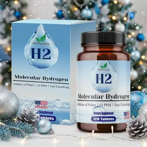 Premium Hydrogen Water Tablets with Magnesium & Antioxidants (Vit B12, C, E, Resveratrol) - 12ppm Fast-Dissolving H2 Molecular Hydrogen Tablets for Drinking Water, On-The-Go Wellness