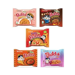 Samyang Buldak Chicken Stir Fried Ramen Korean Ramen (5 Flavor Combo, 5 Pack)