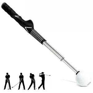 Retractable Golf Swing Trainer Ergonomic Design Real - Time Feedback Adjustable Length Mixed Color Suitable for Beginners and Pros Durable Material Ideal for Golf Training